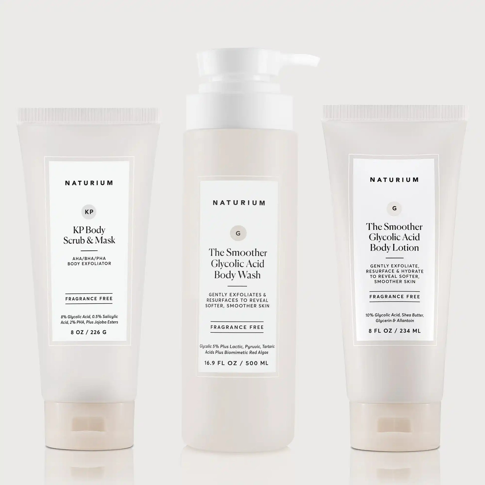 the-glycolic-acid-body-bundle-k1 NATR_KPScrub_SmootherBodyWash_SmootherLotion_Bundle_ecomm.webp